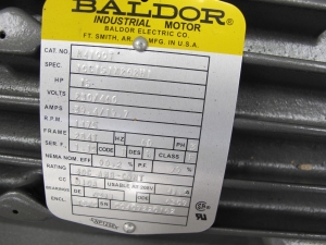 MOTOR, ELECTRIC TYPE, 15 HORSEPOWER, 230/460 ELEC RATING, 1175 RPM, 284T FRAME, 39.4/19.7 AMPS, TEFC ENCLOSURE, 1.15 SERVICE FACTOR. DE BEARING = 6311 ODE BEARING = 6309, PART # M4100T (W-44) LOADING & HANDLING FEE $15-